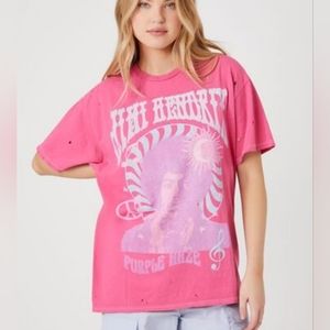 Forever 21 Jimi Hendrix Distressed tshirt. Women's Size Sm/Med Oversized UNISEX